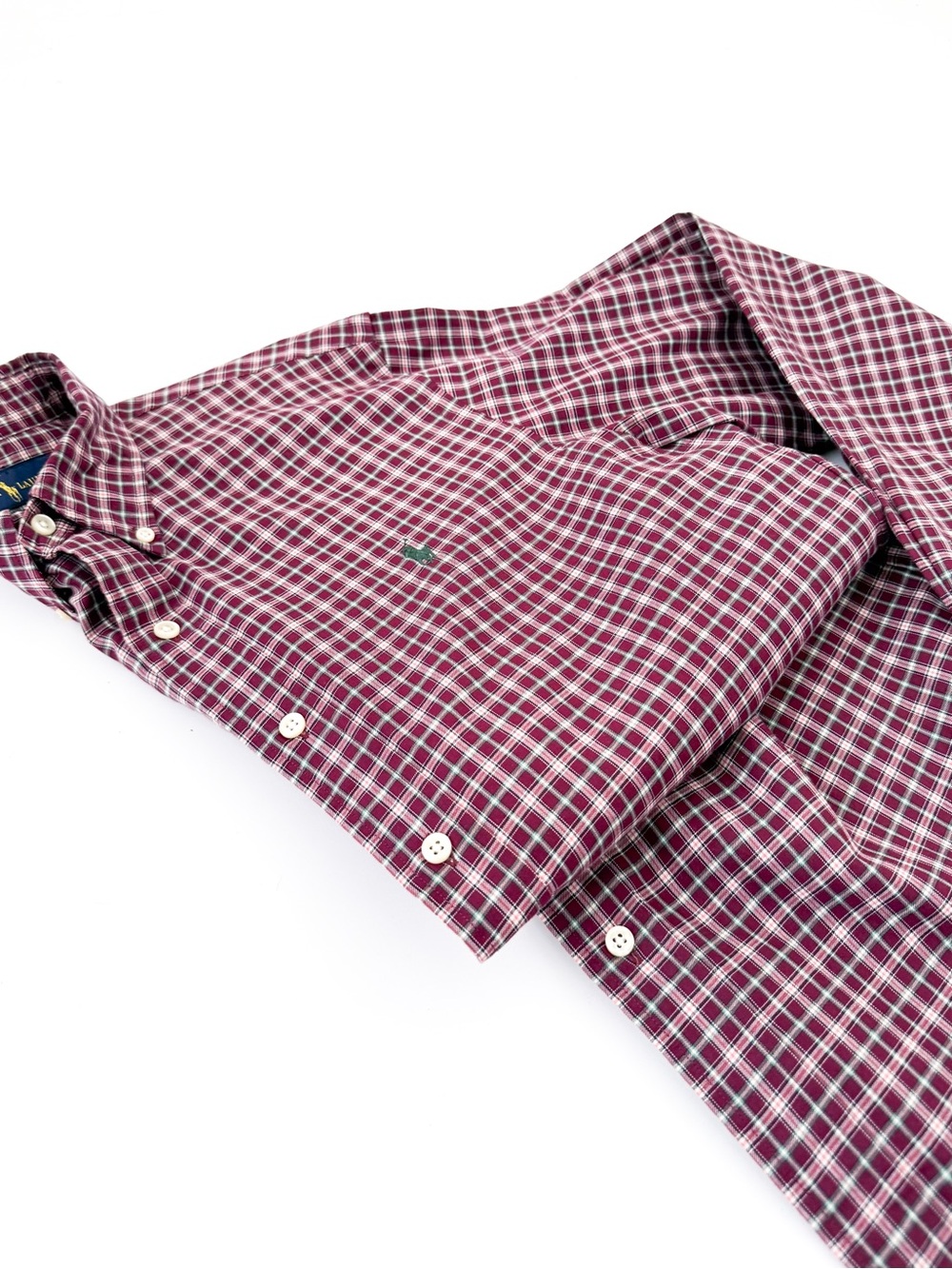 NEW Polo Ralph Lauren Slim Men’s Red Plaid Button-Down Shirt Cotton Twill L - Picture 12 of 12
